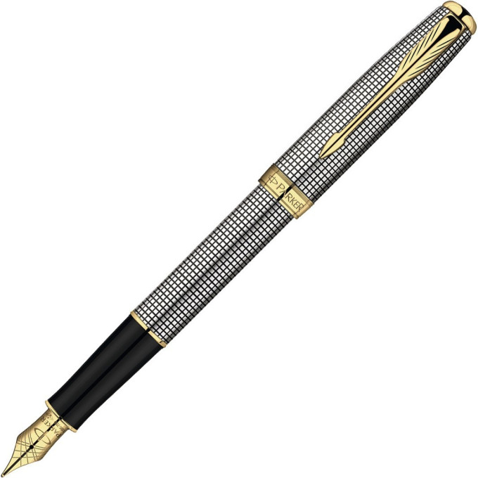 Ручка перьевая PARKER SONNET STERLING SILVER CISELE GT, F S0808140